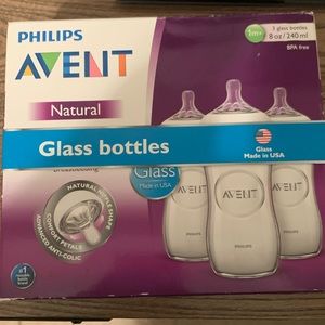 Avent Glass Bottles 3 pieces
